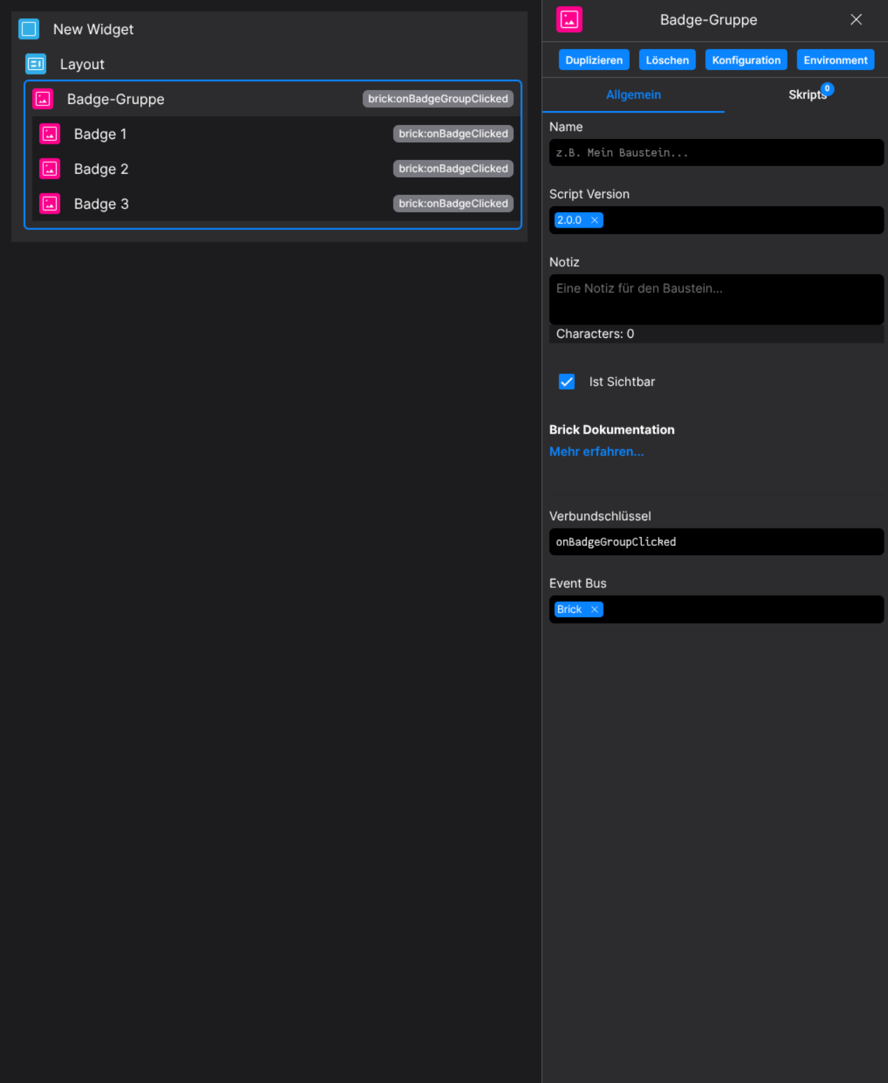 Designer configuration